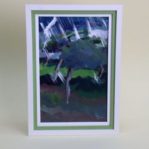 "Oluja" akrilna slika na papiru