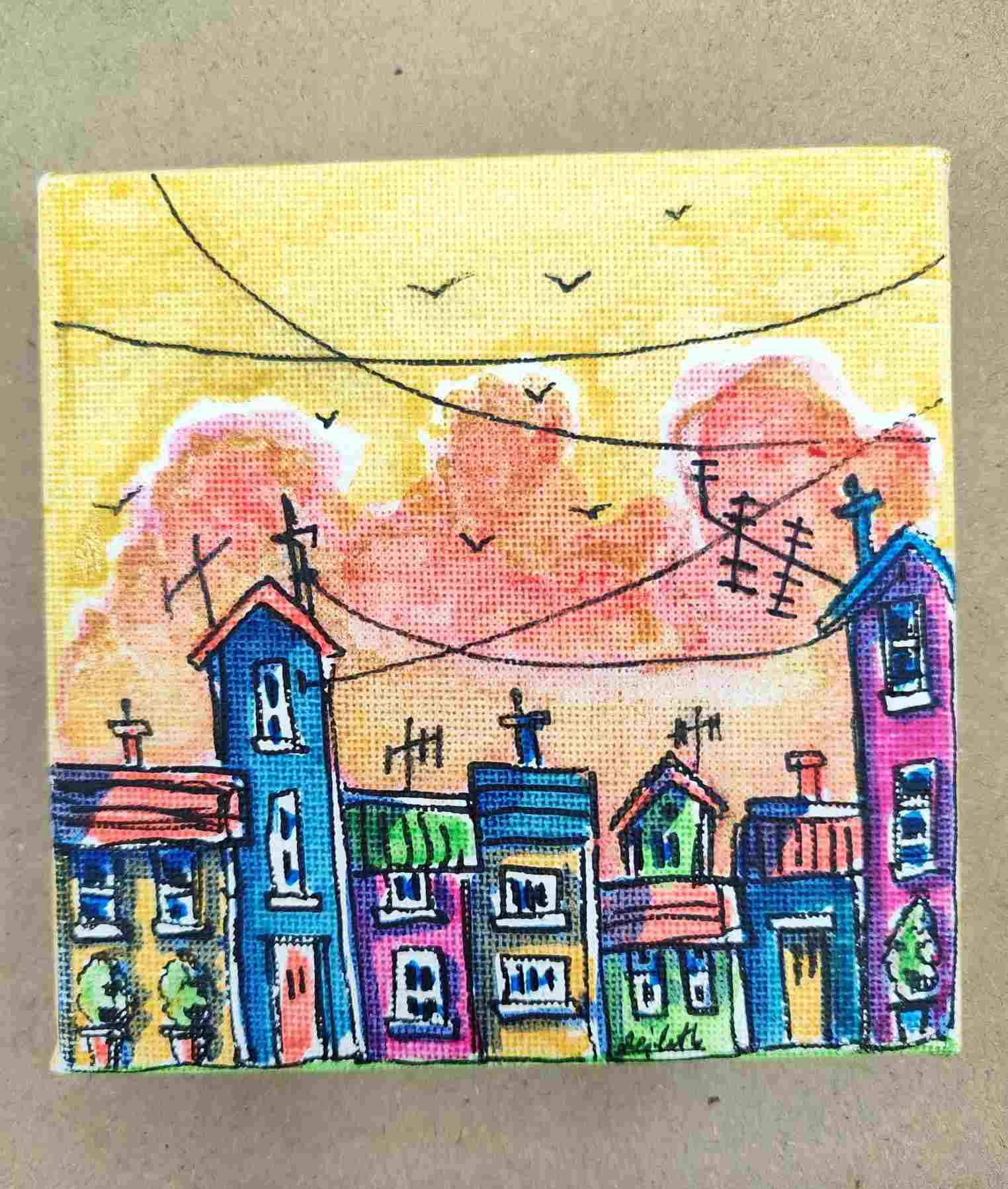 umetničke slike, fakvarel 10 x 10 - galerija slika Beograd MiKaleidoskop Dorćol