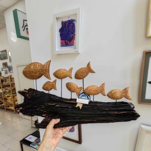 Drvena skulptura Ribe 6